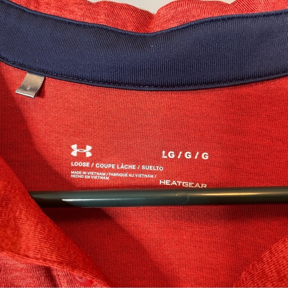 Under Armour Men's Red Athletic Polo Shirt size large - Picture 4 of 7